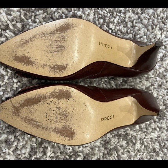Almost new! Vintage L.J.S. for town shoes #099976 Brown leather stiletto size 7M - Picture 6 of 9